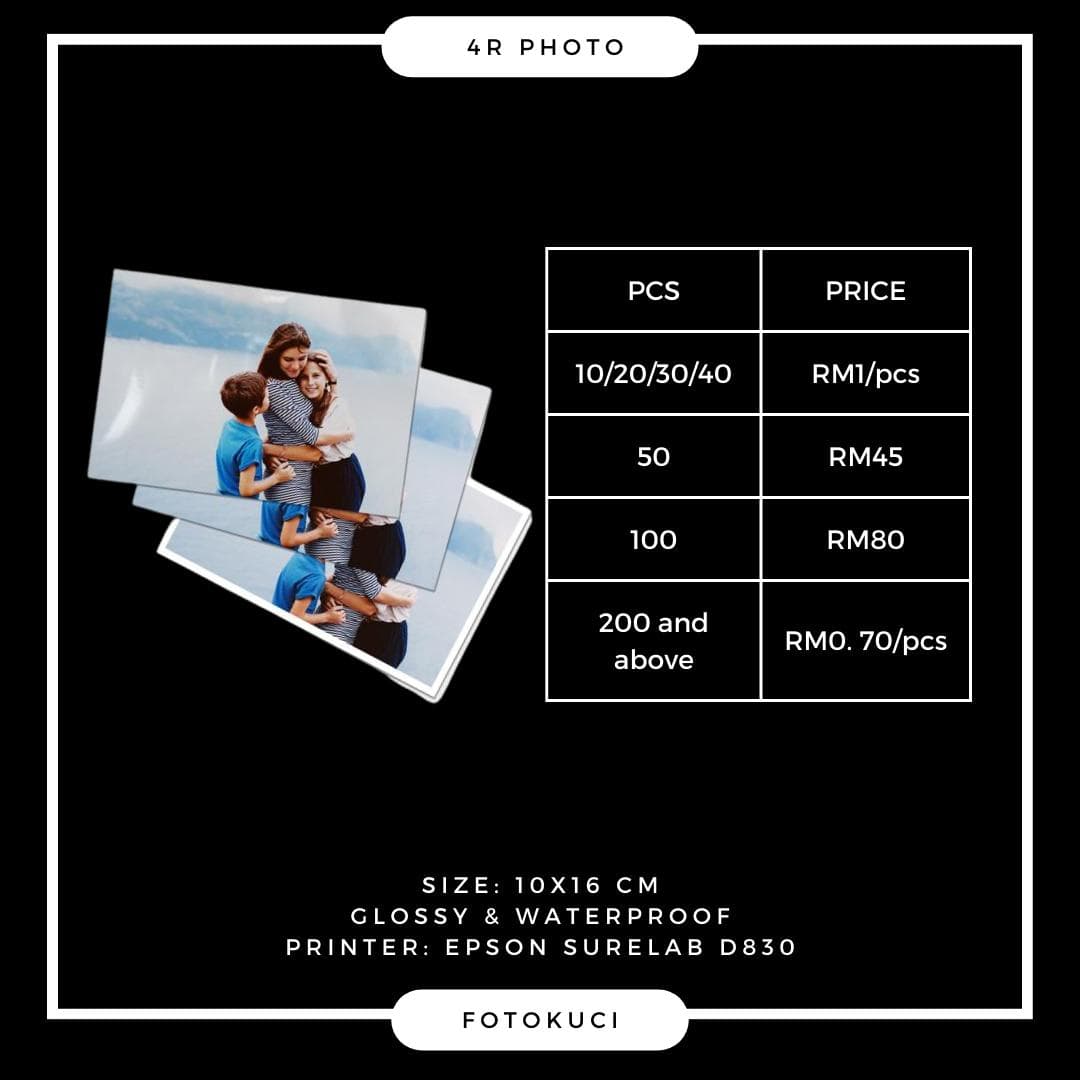 4R PHOTO PRINTING & ALBUM